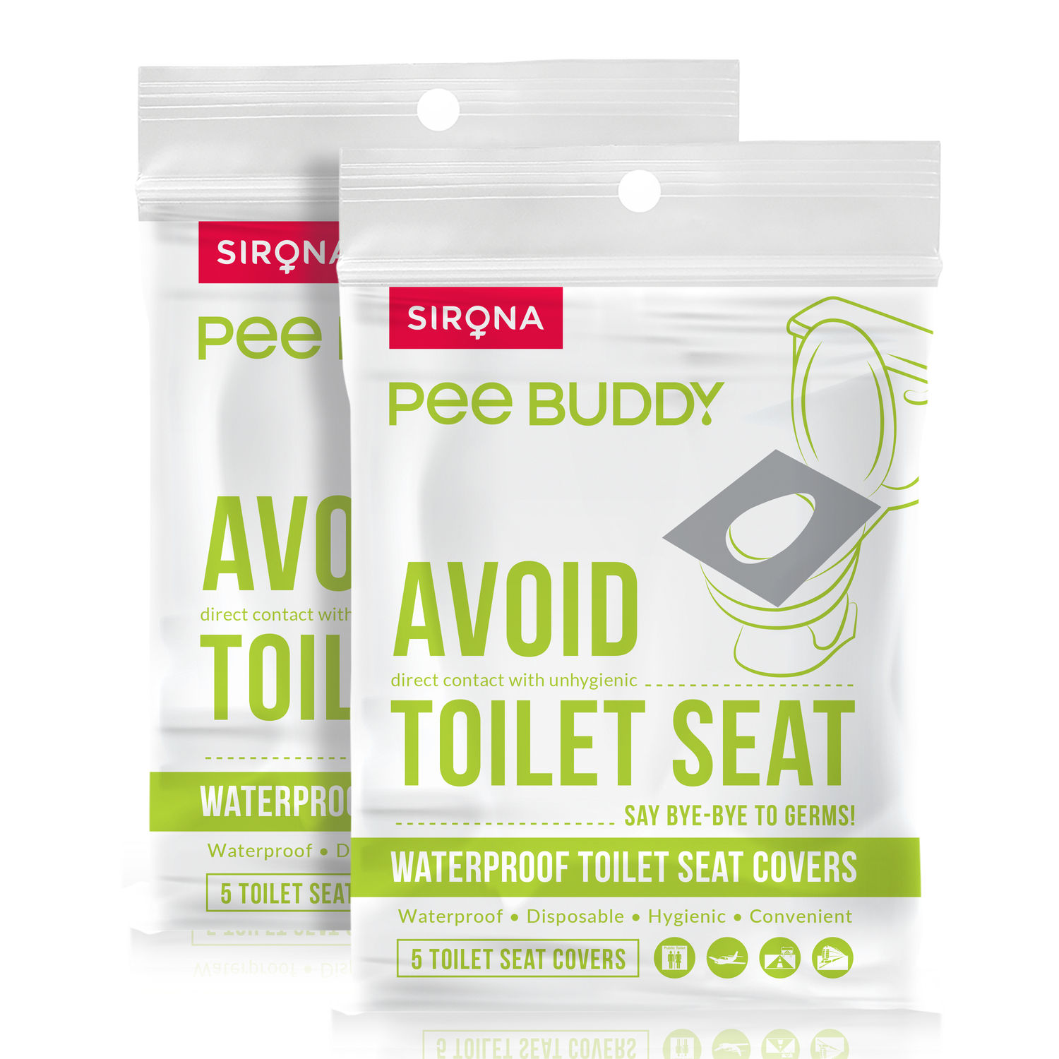 Buy PeeBuddy Waterproof Toilet Seat Cover 10 Toilet Sheets (2 Pack