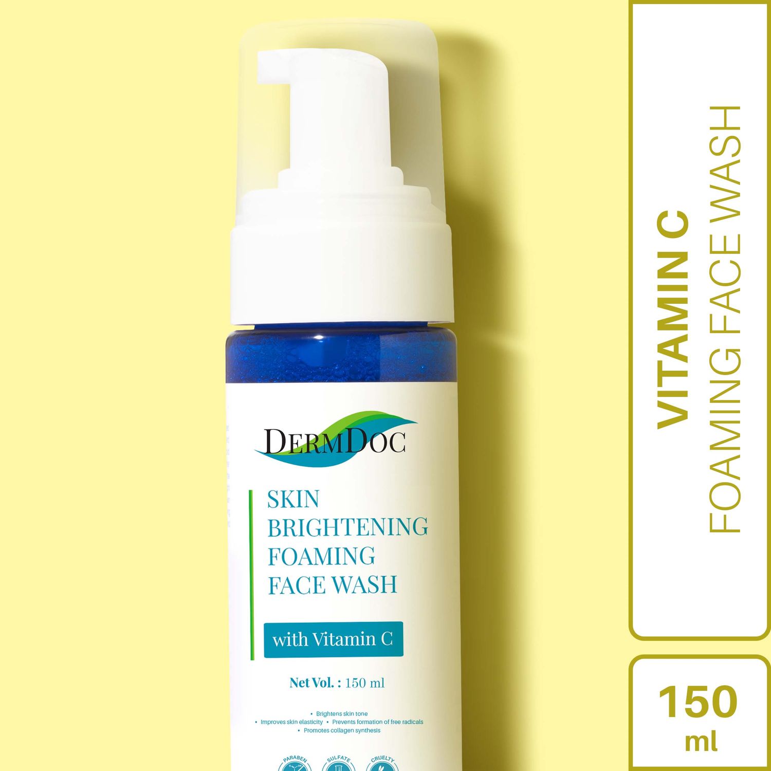 Buy DermDoc Skin Brightening Foaming Face Wash with Vitamin C (150ml