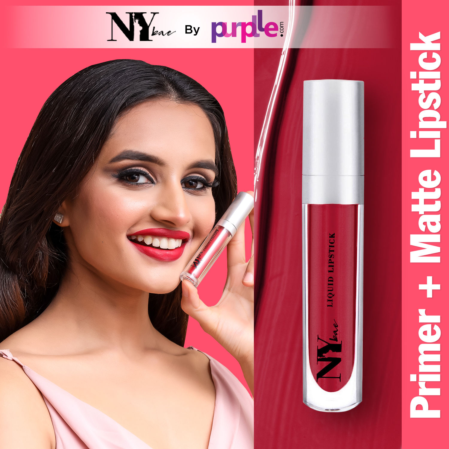 Buy NY Bae Confessions Of A Lip-a-holic Liquid Lipstick | Primer + Matte | Red | Moisturizing | Long Lasting | All I Want For Love 4 (4.5 ml) - Purplle