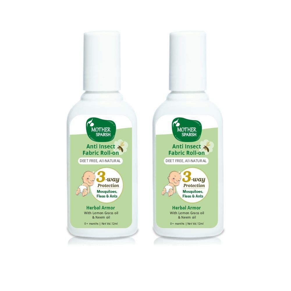 Mother Sparsh Natural Mosquito Repellent Fabric Rollon for Babies, 3