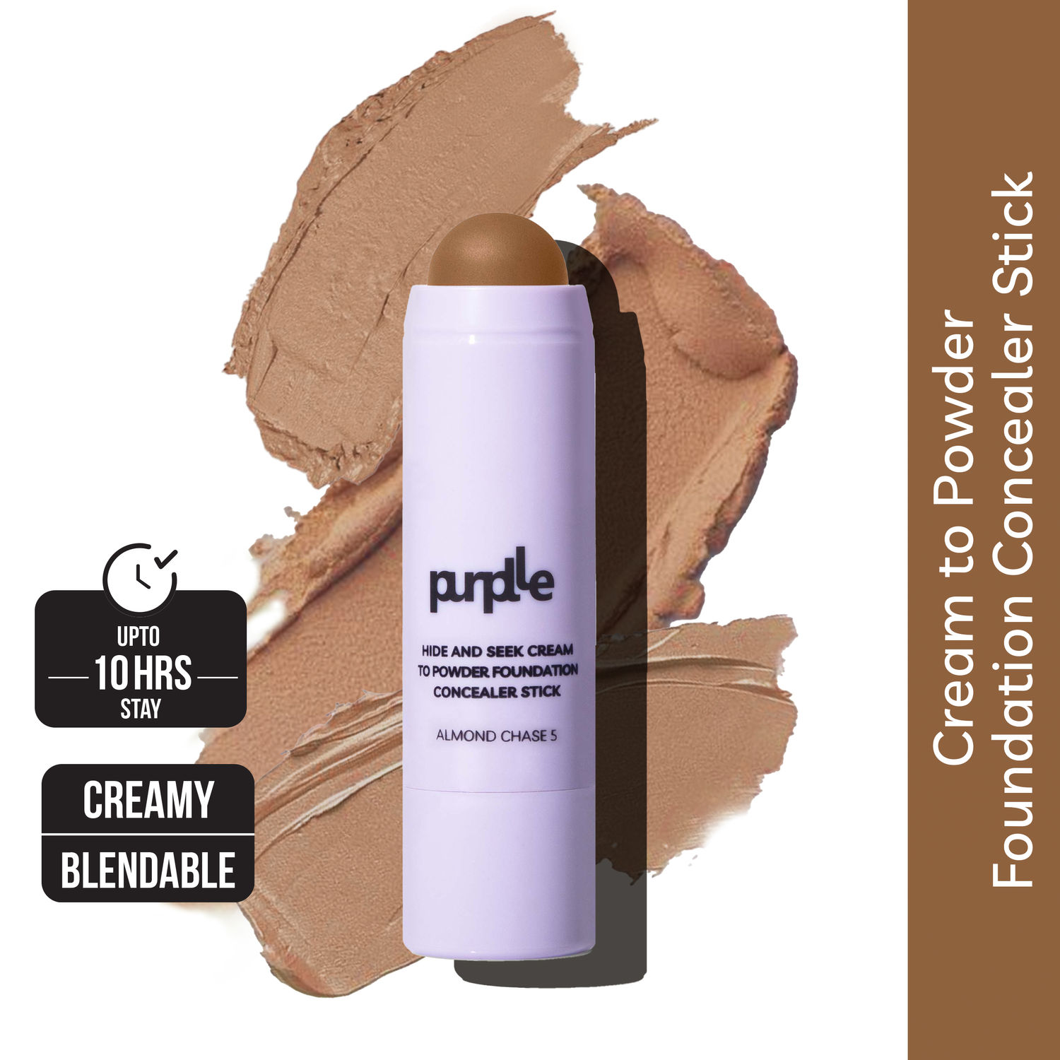 Purplle Foundation Concealer Stick - Cream to Powder - Almond Chase 5