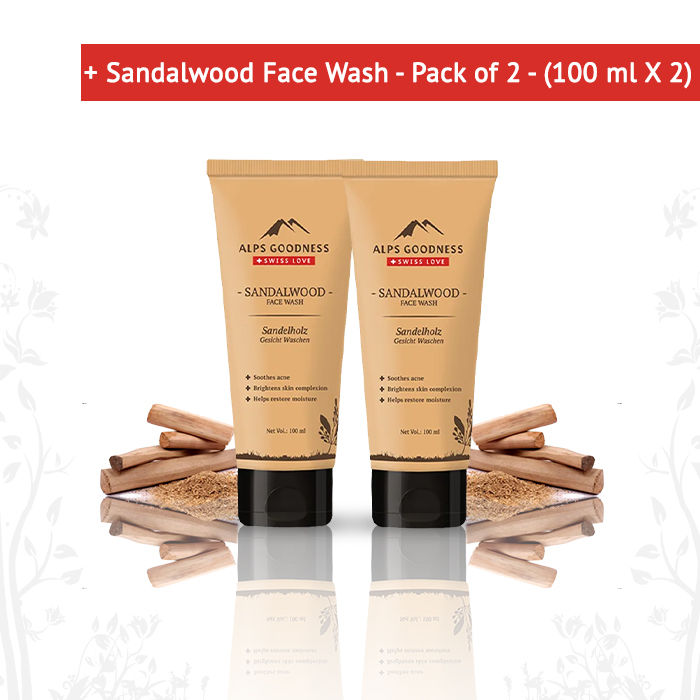 Buy Alps Goodness Sandalwood Face Wash (100 ml X 2) Online Purplle