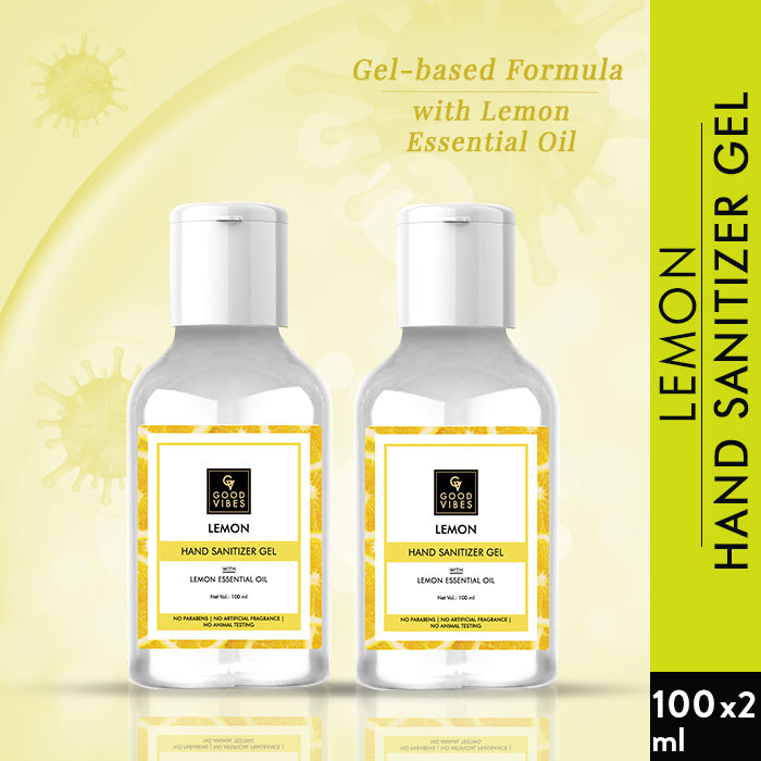 Buy Good Vibes Lemon Hand Sanitizer Gel with Lemon Essential Oil Pack
