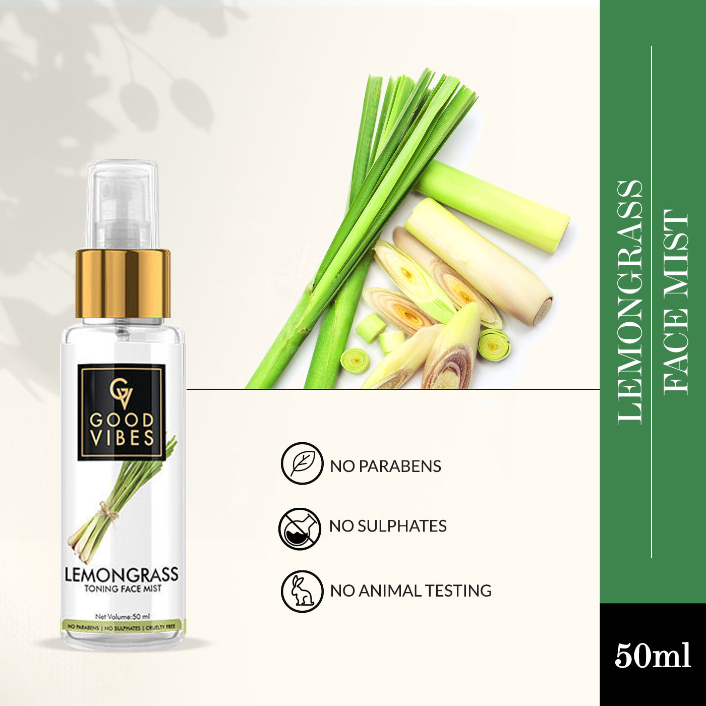 Buy Good Vibes Toning Face Mist Lemongrass 50 ml Online Purplle