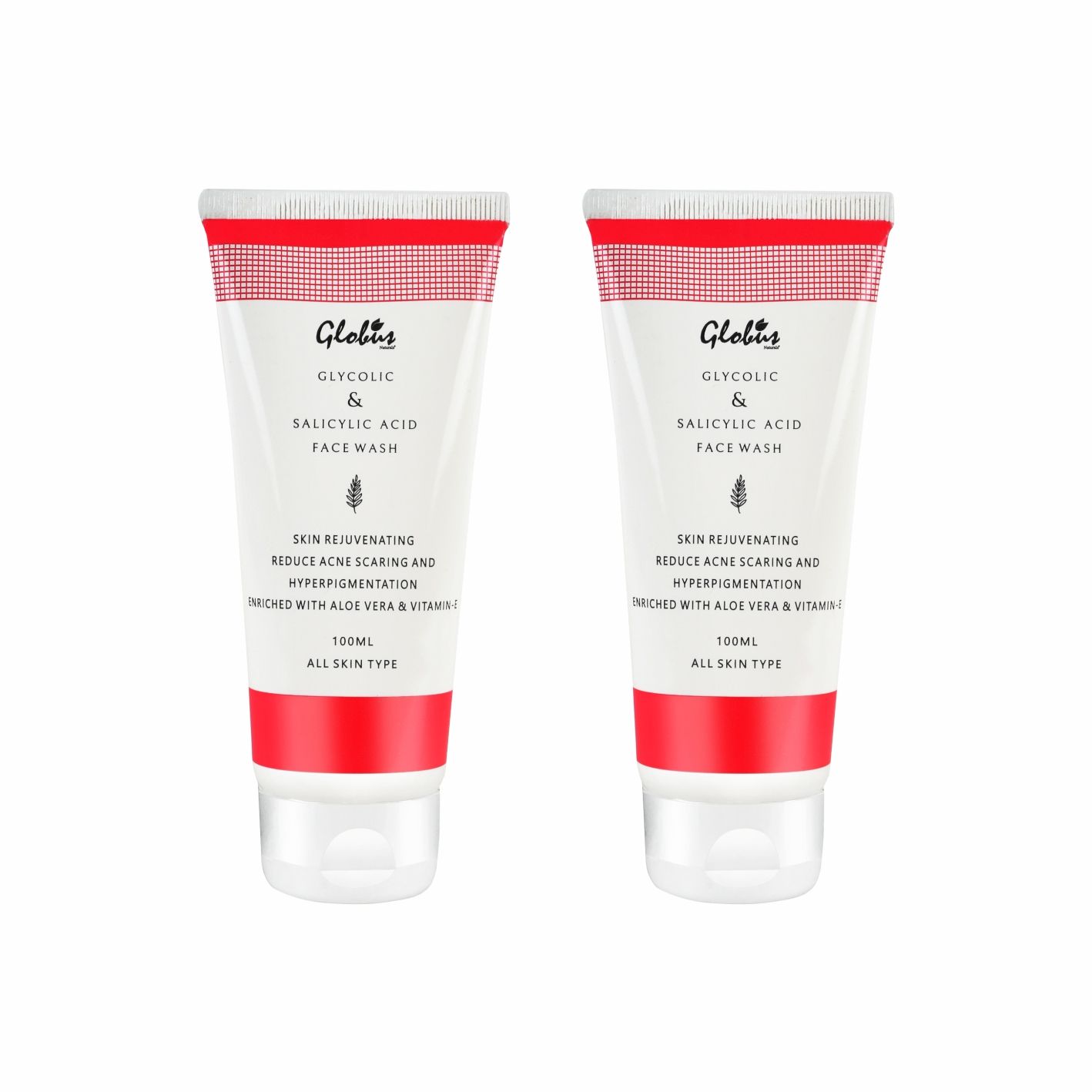 Buy Globus Naturals Pimple Clear Glycolic & Salicylic Acid Face Wash