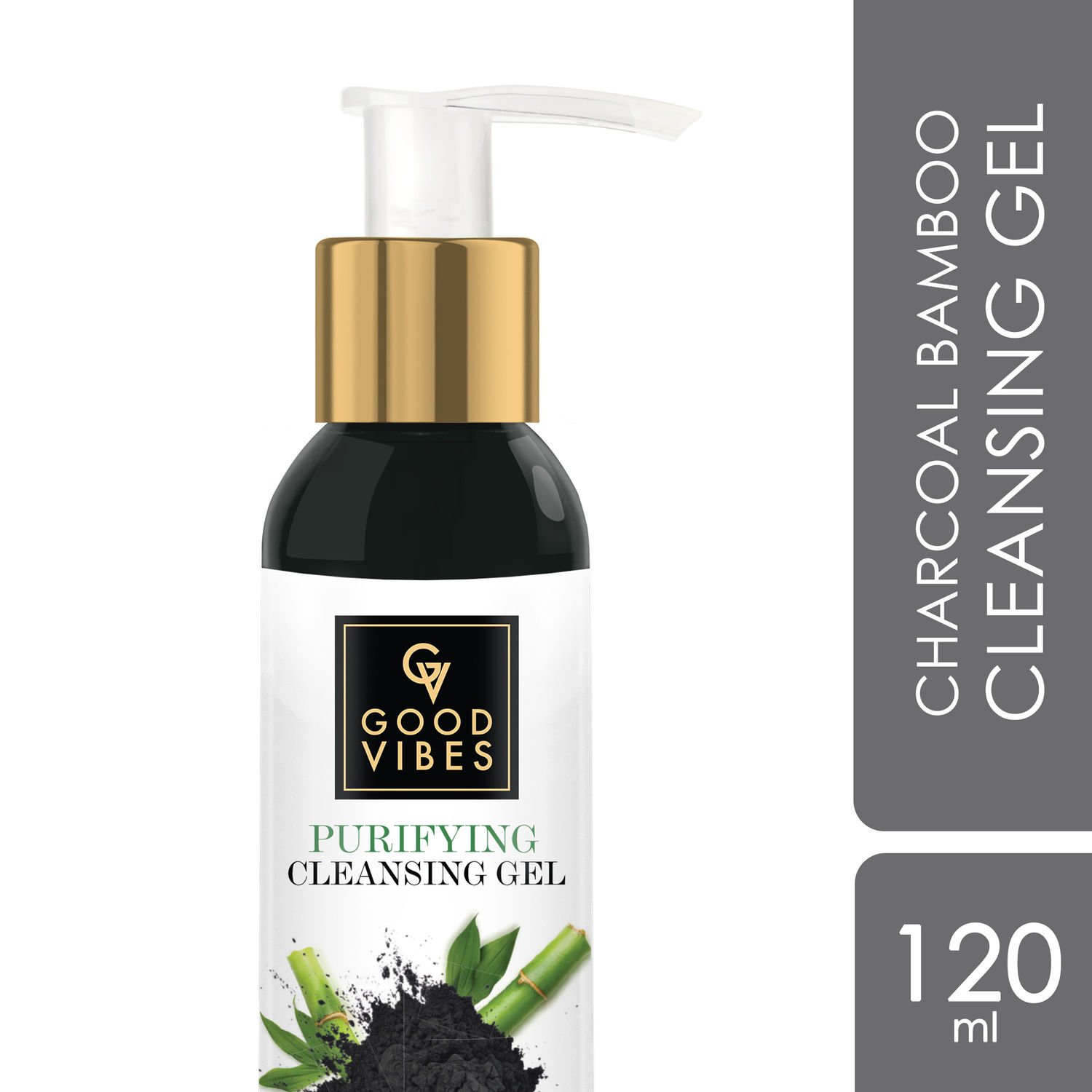 Buy Good Vibes Charcoal Bamboo Purifying Cleansing Gel (120 ml) Online
