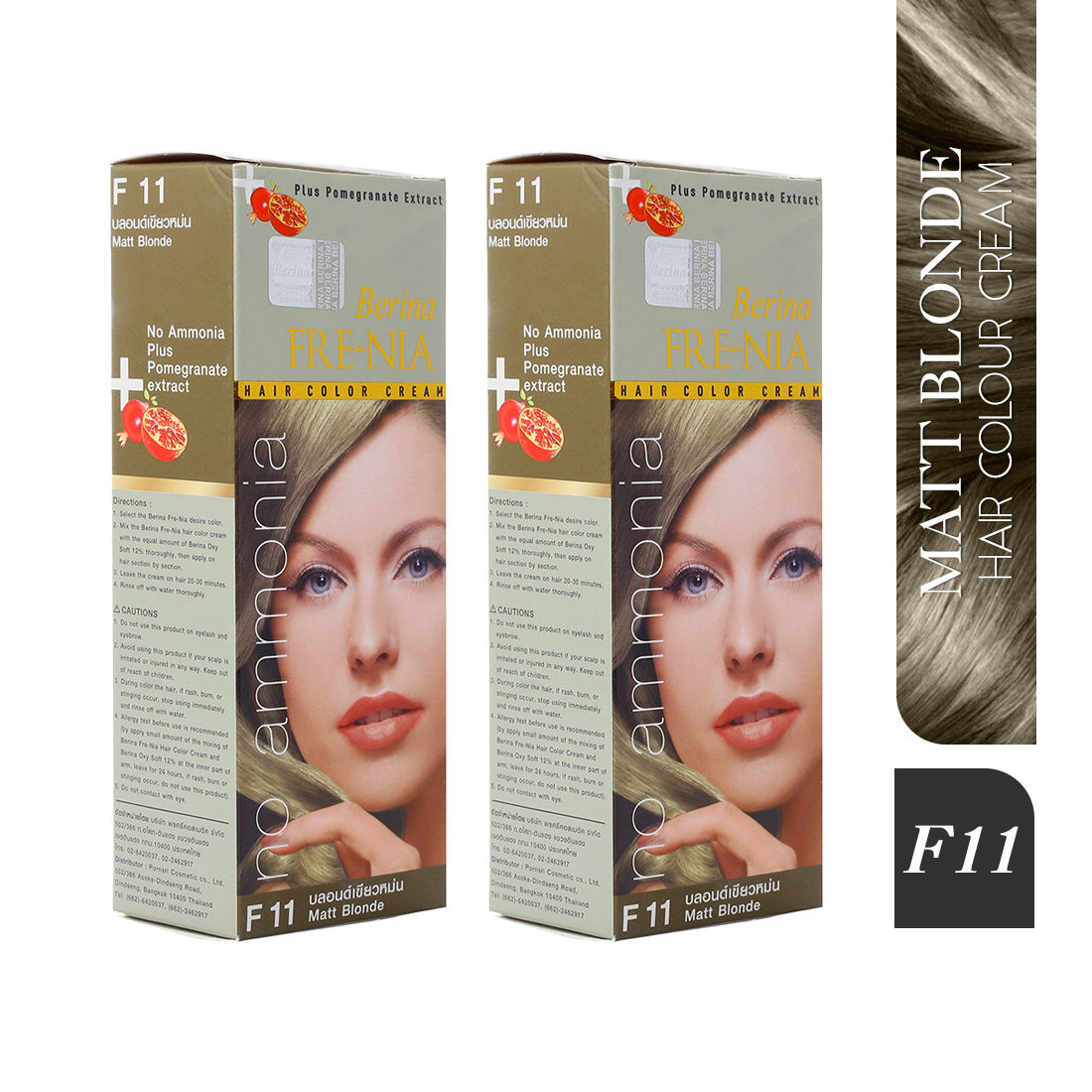 Buy Berina F11 Matt Blonde Fre Nia Hair Color Cream 60gm Pack Of 2 Online Purplle 