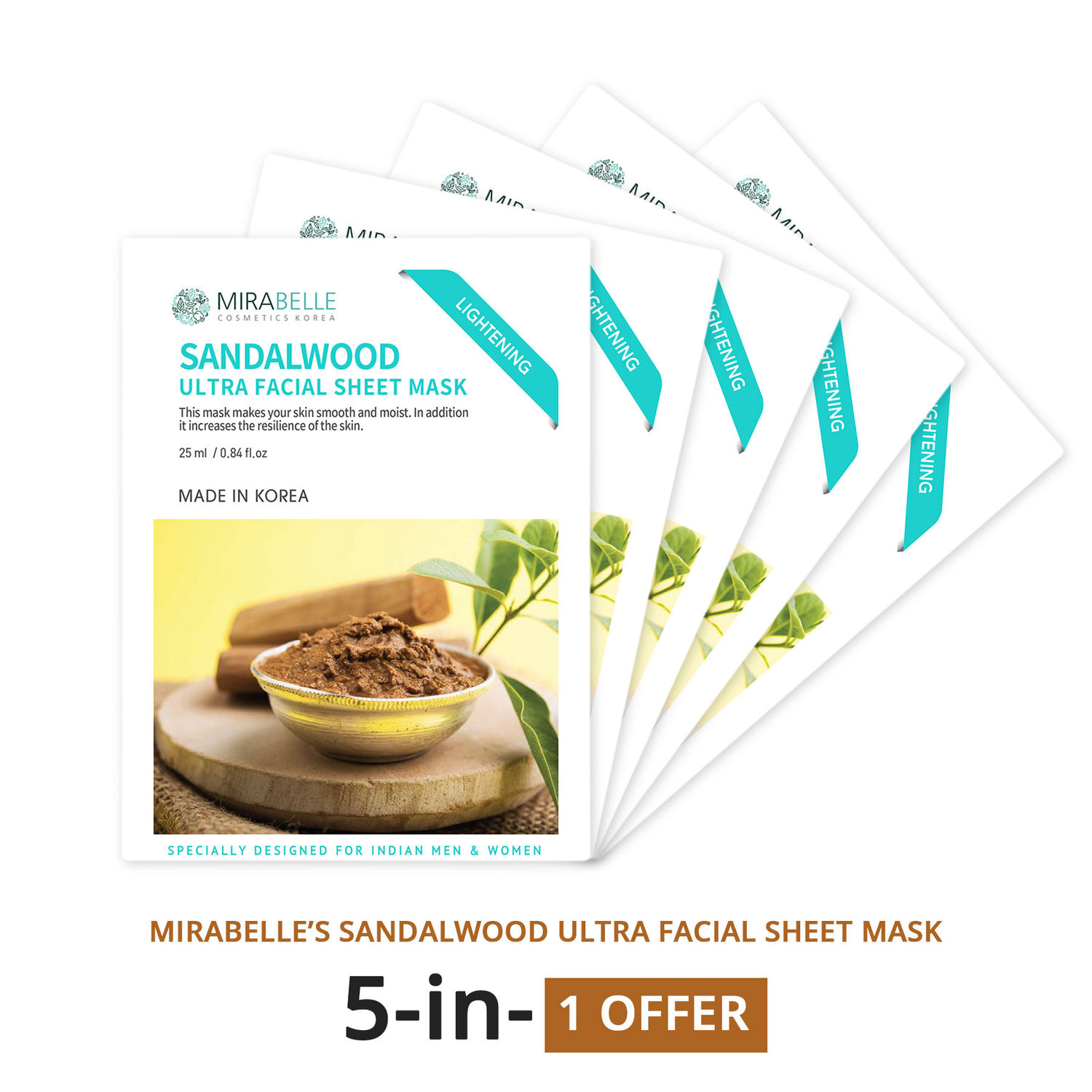 Buy Mirabelle Korea Sandalwood Ultra Facial Sheet Mask (25 ml) Online