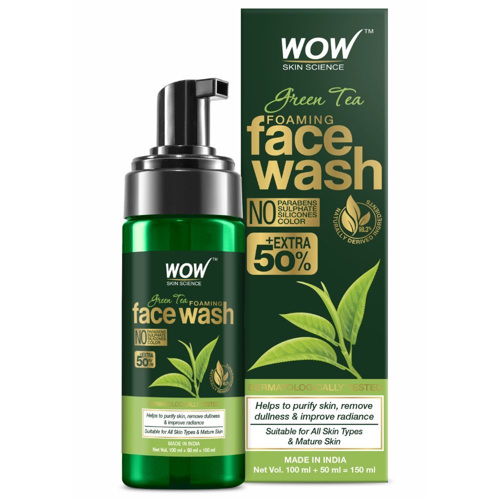 Buy WOW Skin Science Green Tea Foaming Face Wash with Pump (100 ml