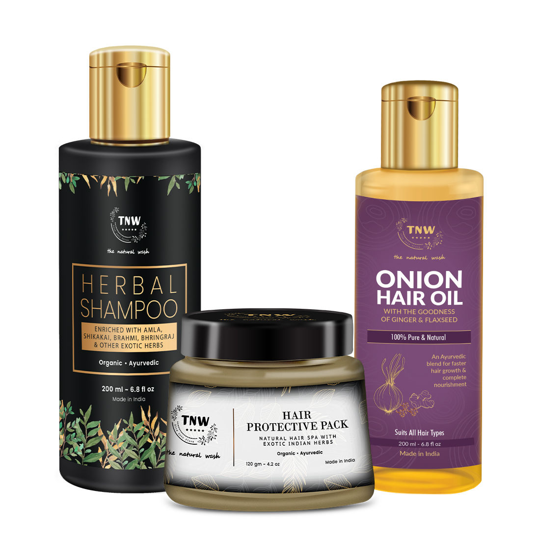 Buy TNW The Natural Wash Onion Hair Oil, Hair Protective Pack and