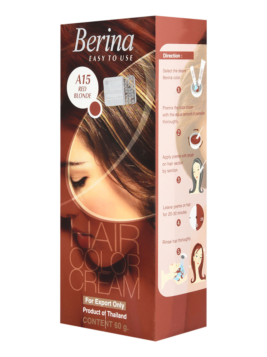 Cheap Berina Hair Color  DIY Hair Dye Light Ash Brown A46 Color  Large  Size 120ml  Joom