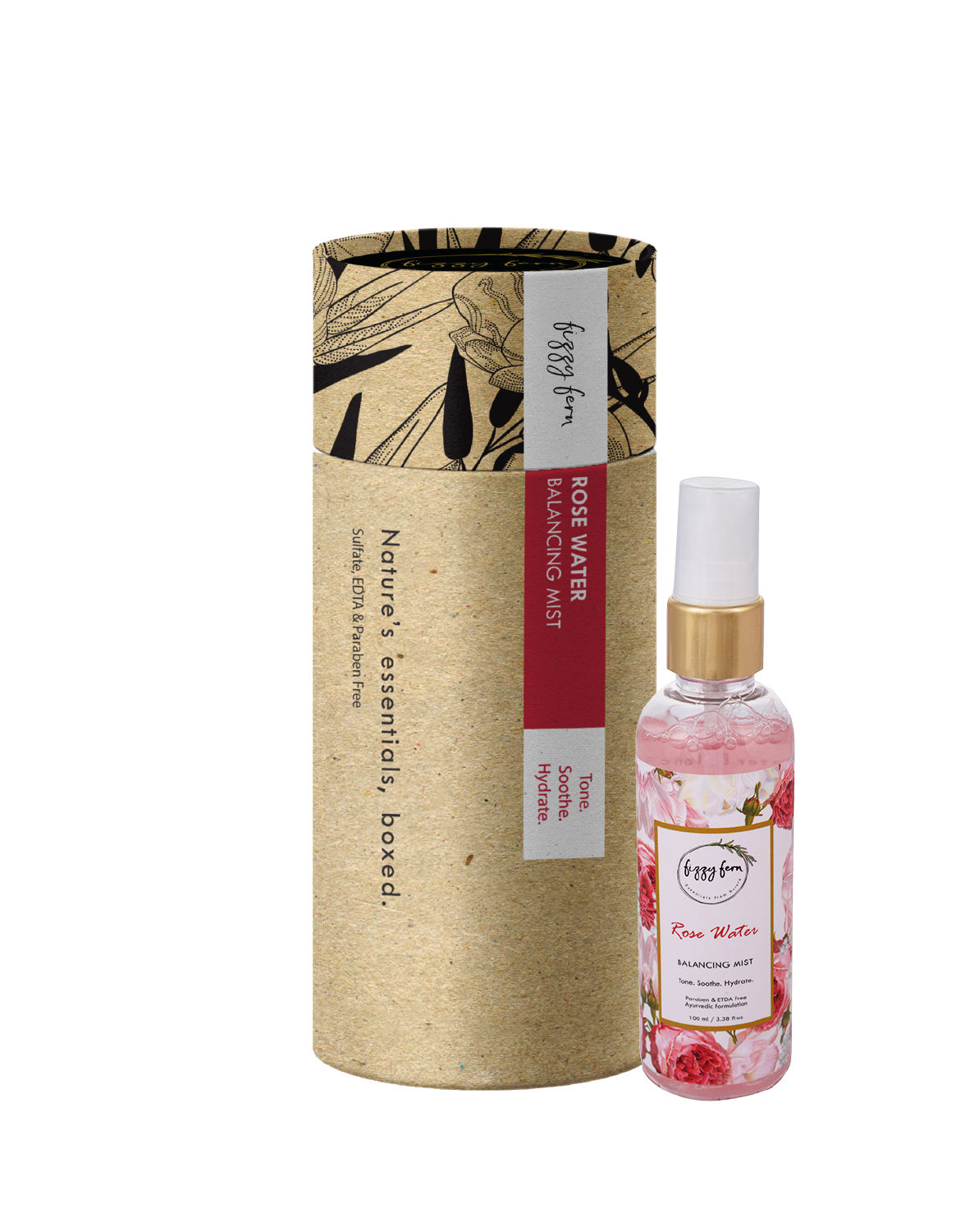 Buy Fizzy Fern Rose Water Balancing Mist with Cardamom & Aloe Vera ...