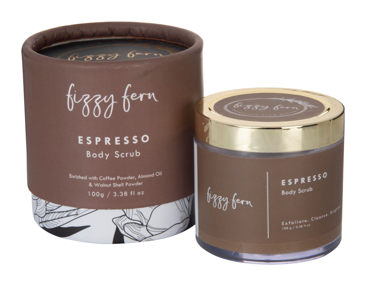 Buy Fizzy Fern Espresso Body Scrub with Frankincense Oil & Walnut Shell ...