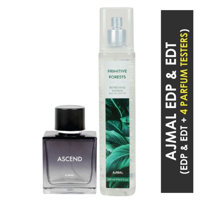 Buy Ajmal Ascend EDP 100 ml Primitive Forest EDT 250ml for Men