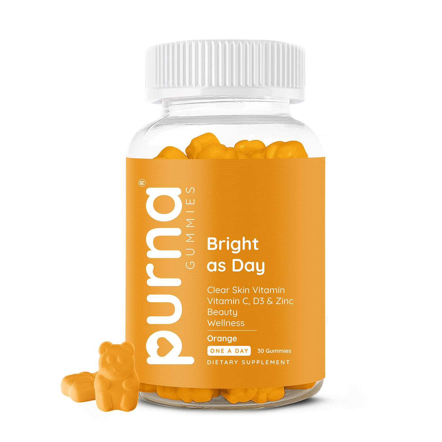 Buy Purna Immunity Vitamin C Orange Gummies for Adults Vegan, 100