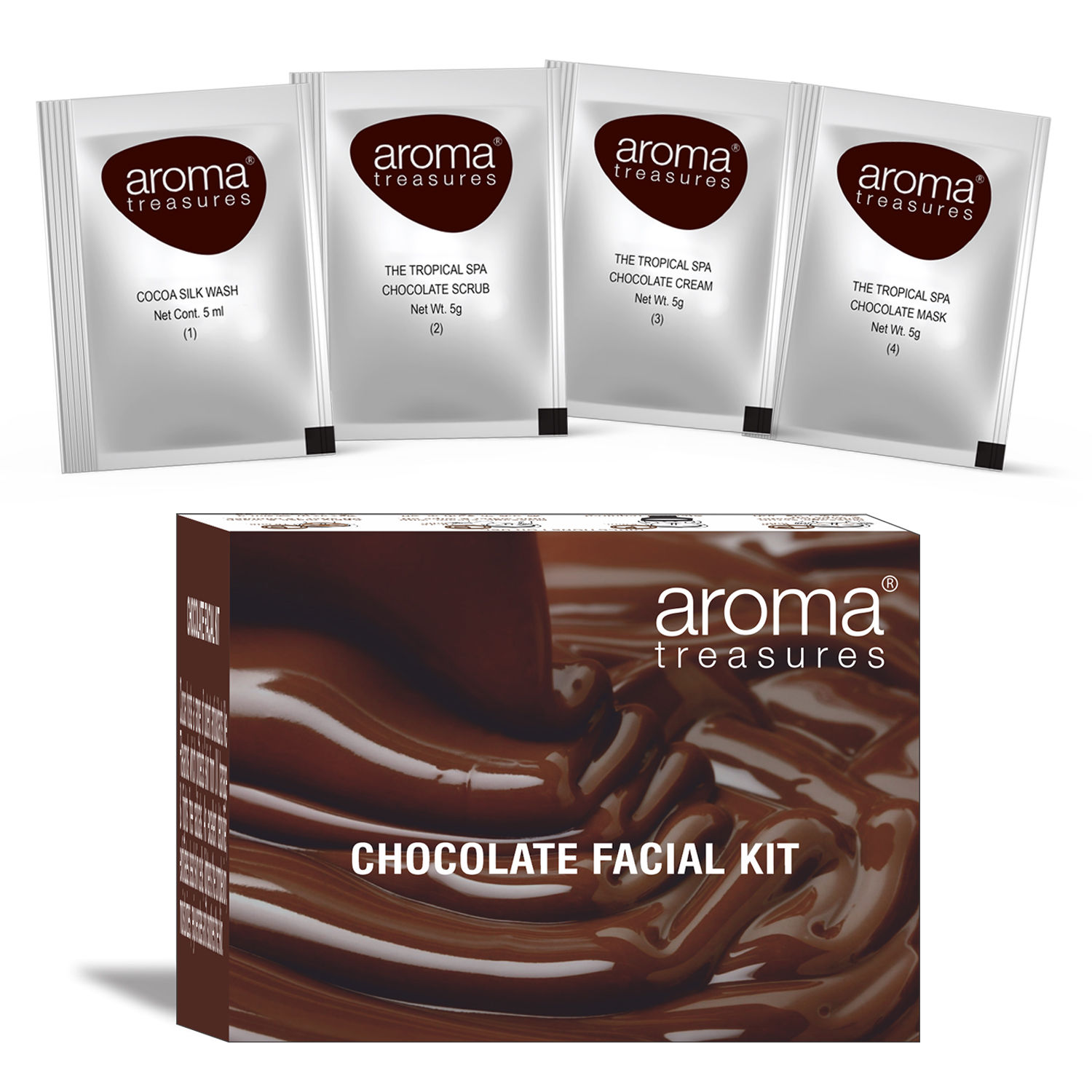 Buy Aroma Treasures Chocolate Facial Kit (One Time Use) Online Purplle