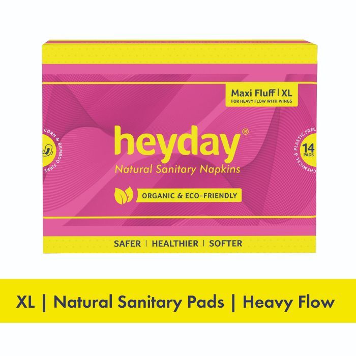 Buy Heyday Natural & Organic Maxi Fluff Sanitary Napkins (14 Pads