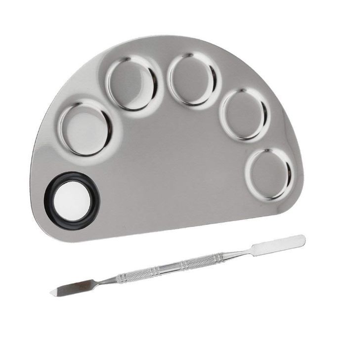 Cosmetic Makeup Mixing Plate, Makeup Mixing Palette Stainless Steel Th –  BABACLICK