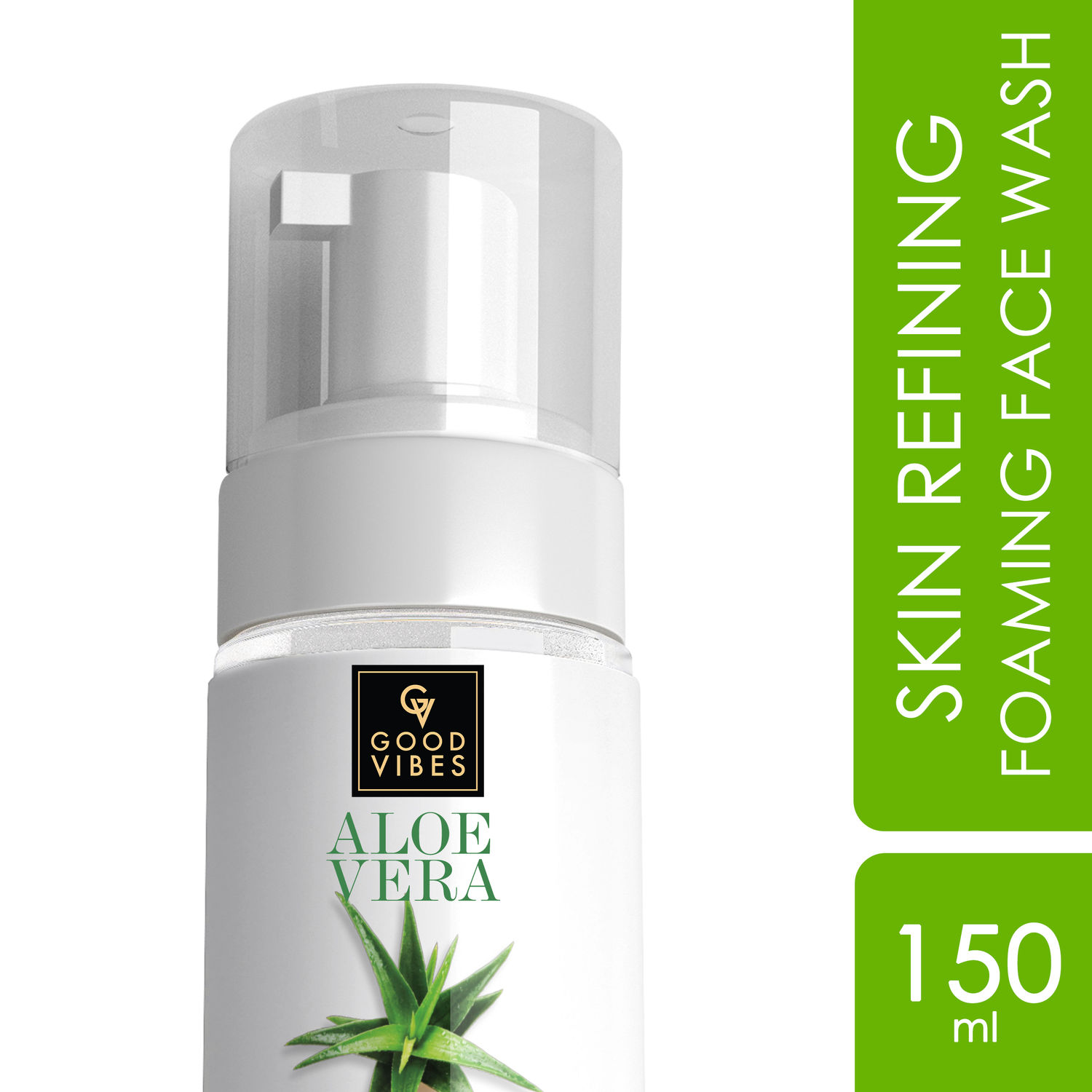 Buy Good Vibes Skin Refining Foaming Face Wash Aloe Vera (150ml