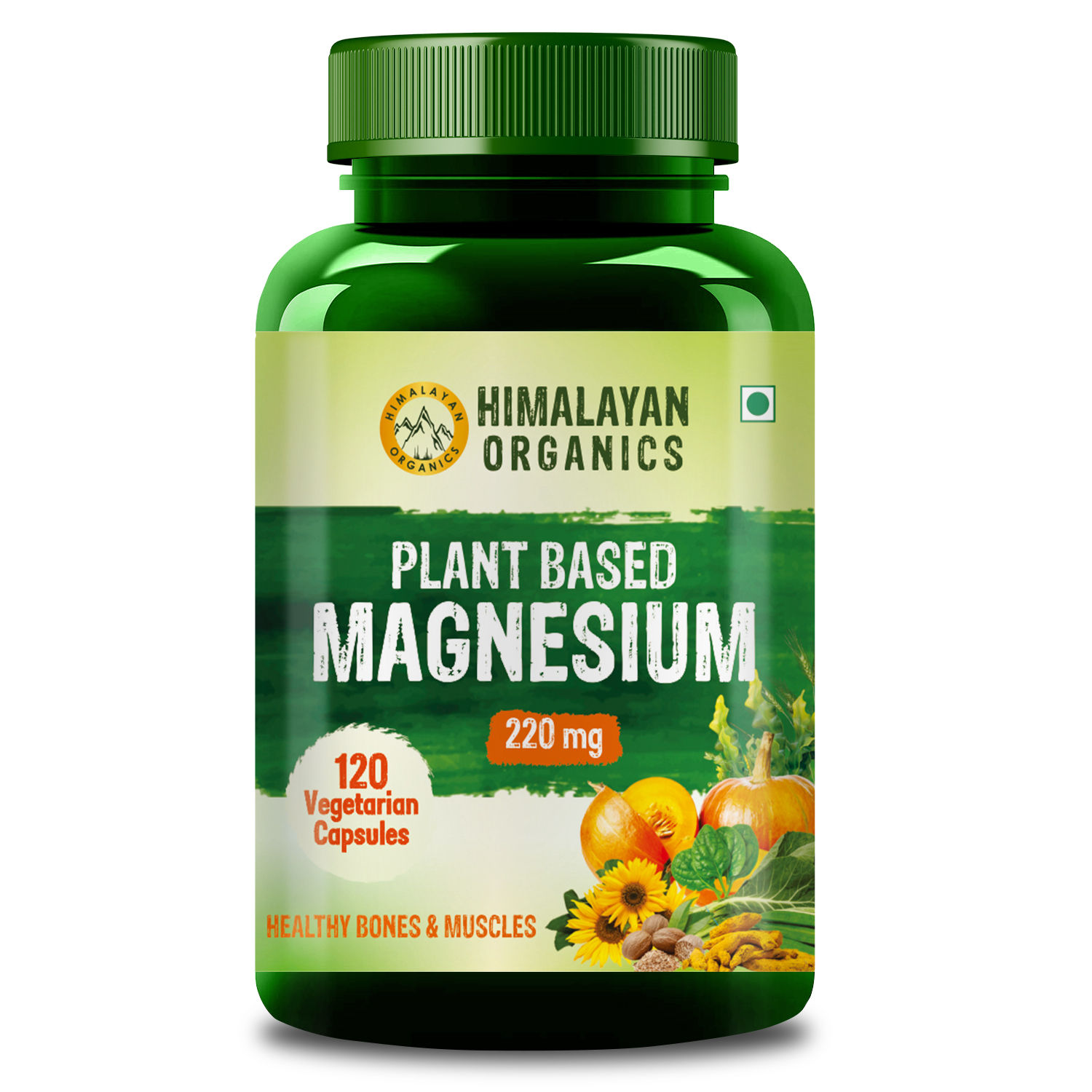 Buy Himalayan Organics Plant Based Magnesium 220mg 120 Veg Capsules