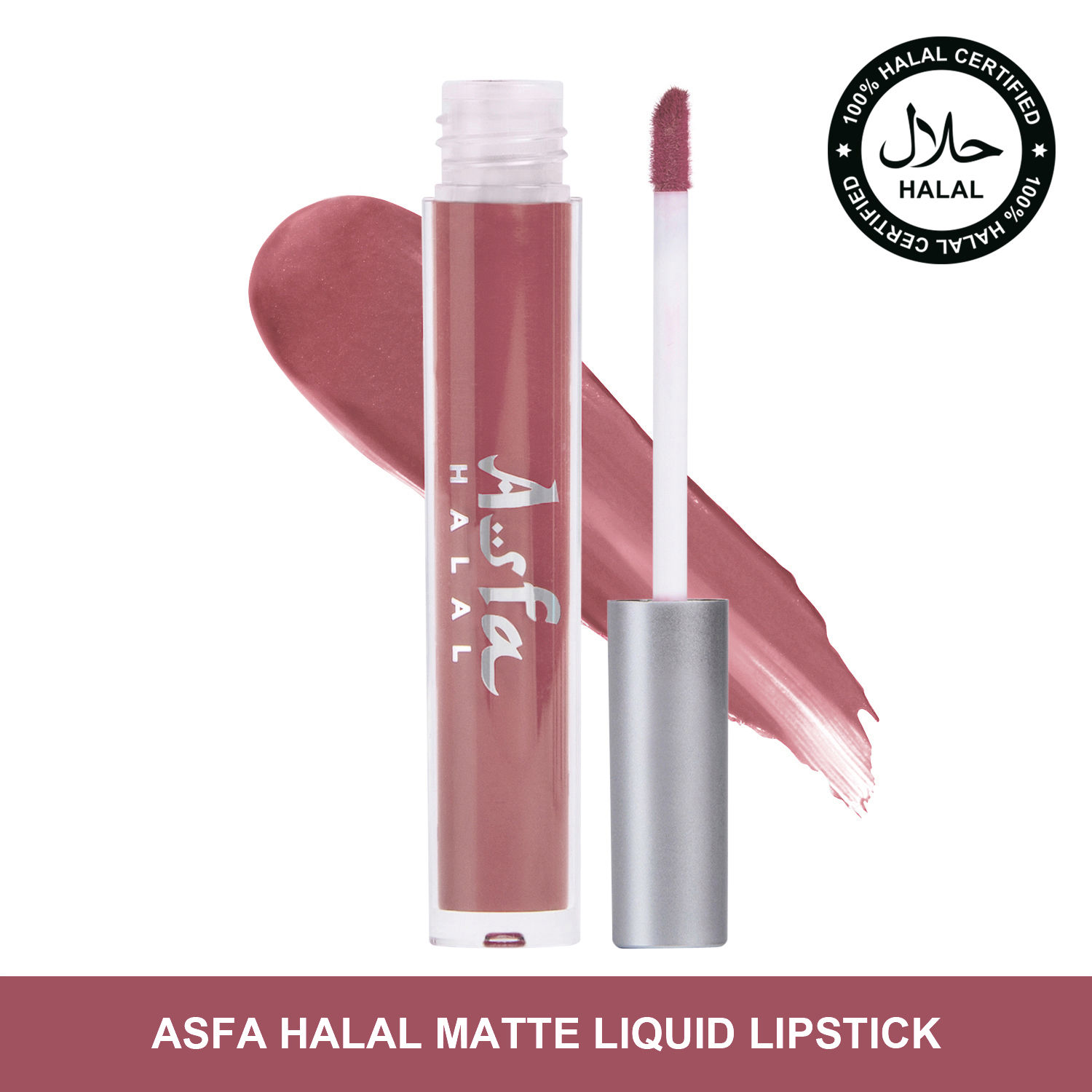Asfa Halal Matte Liquid Lipstick, Angelic Nude 16 (3 ml)