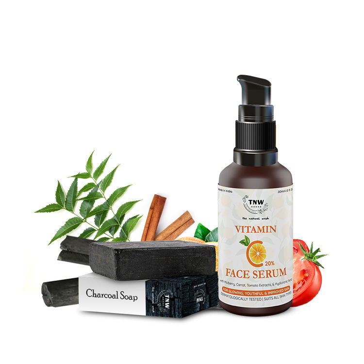 Buy TNW The Natural Wash Vitamin C Face Serum & Charcoal Soap Combo