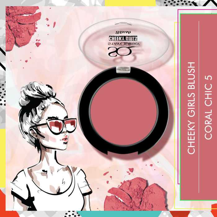 Stay Quirky Cheeky Girls Blush| Blendable| Lightweight| SPF protection| Coral Chic - 05 (5.5.g)