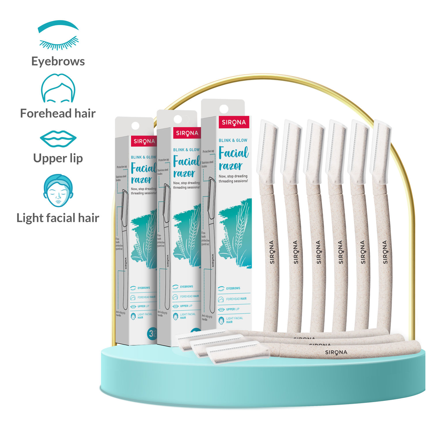 Buy Sirona Blink and Glow Face Razor for Women Facial & Upper Lips