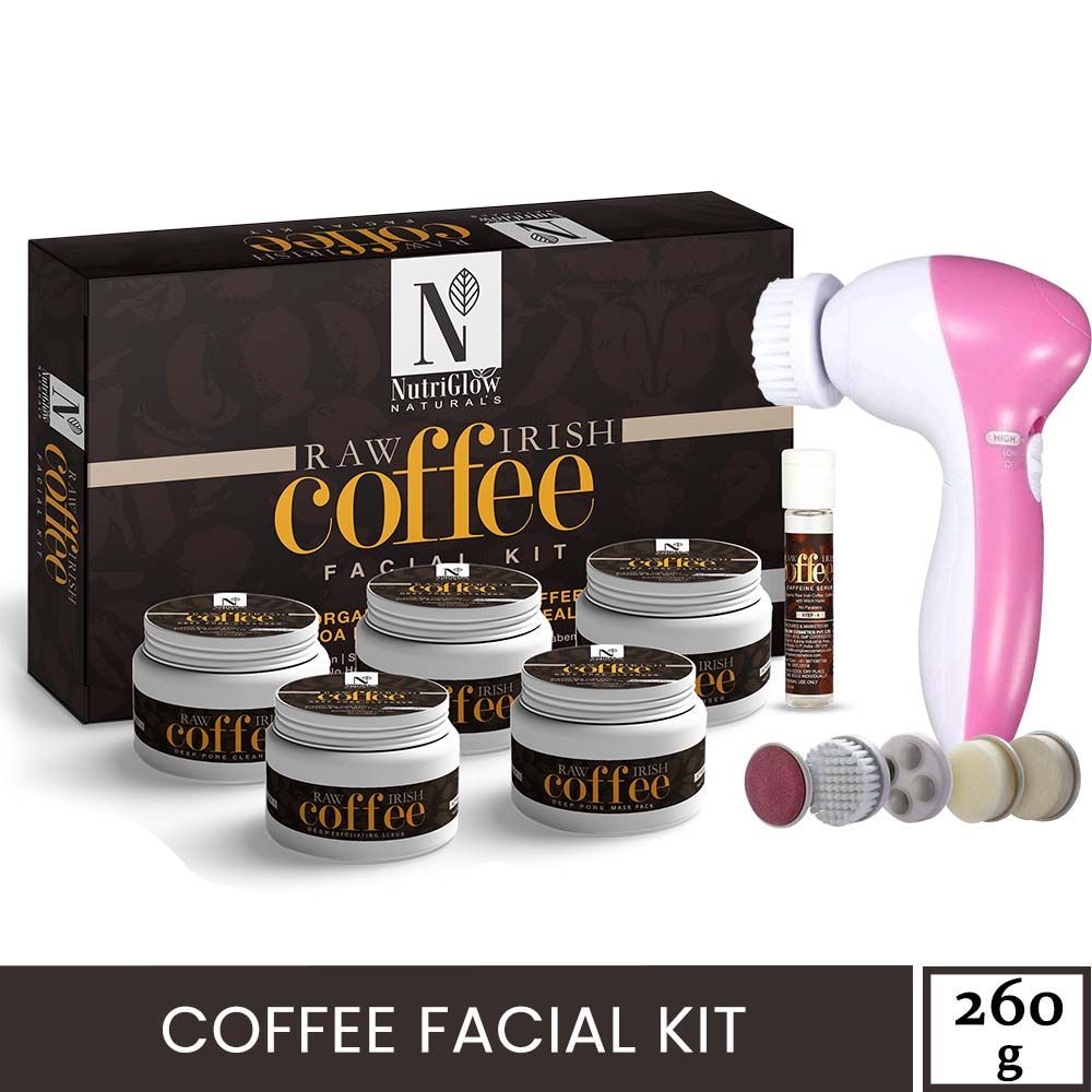 NutriGlow NATURAL'S Raw Irish Coffee Facial Kit (250 gm) With