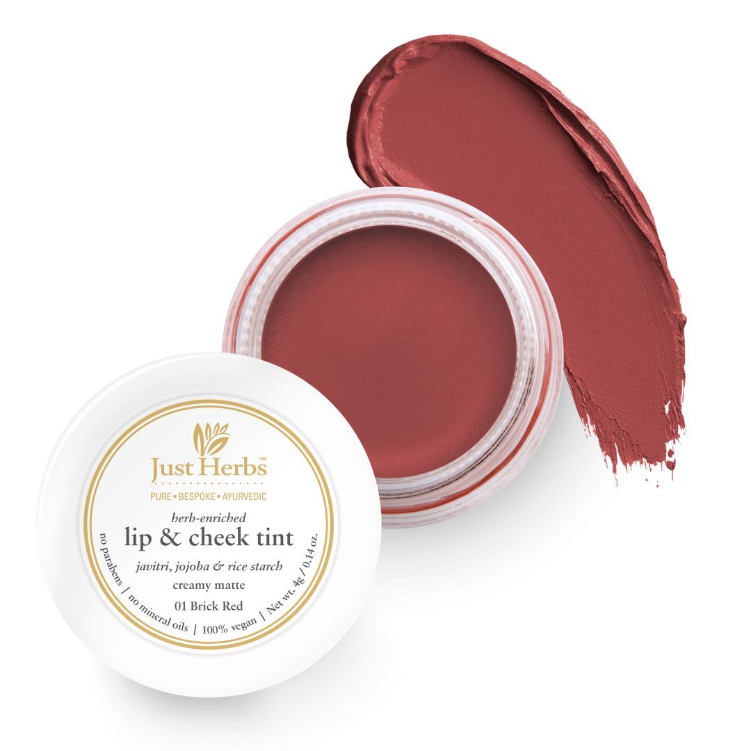 Buy Just Herbs Lip and Cheek Tint 01 Brick Red Online Purplle