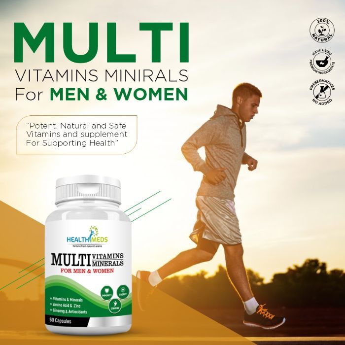 HealthMeds Multivitamin & Multiminerals For Men & Women With Super Antioxidants, Amino Acid