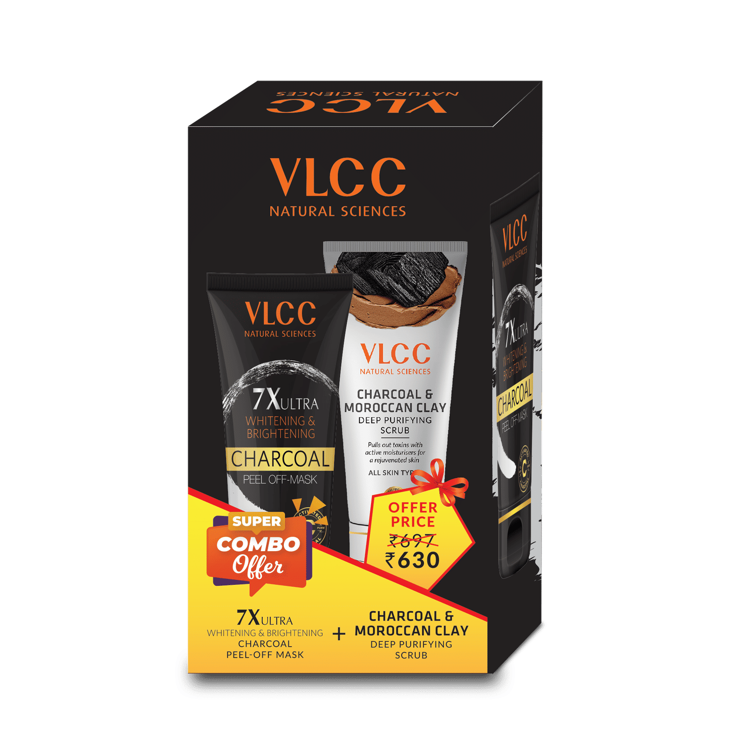 VLCC Charcoal Scrub & PeelOff Mask Combo (90g+100g)
