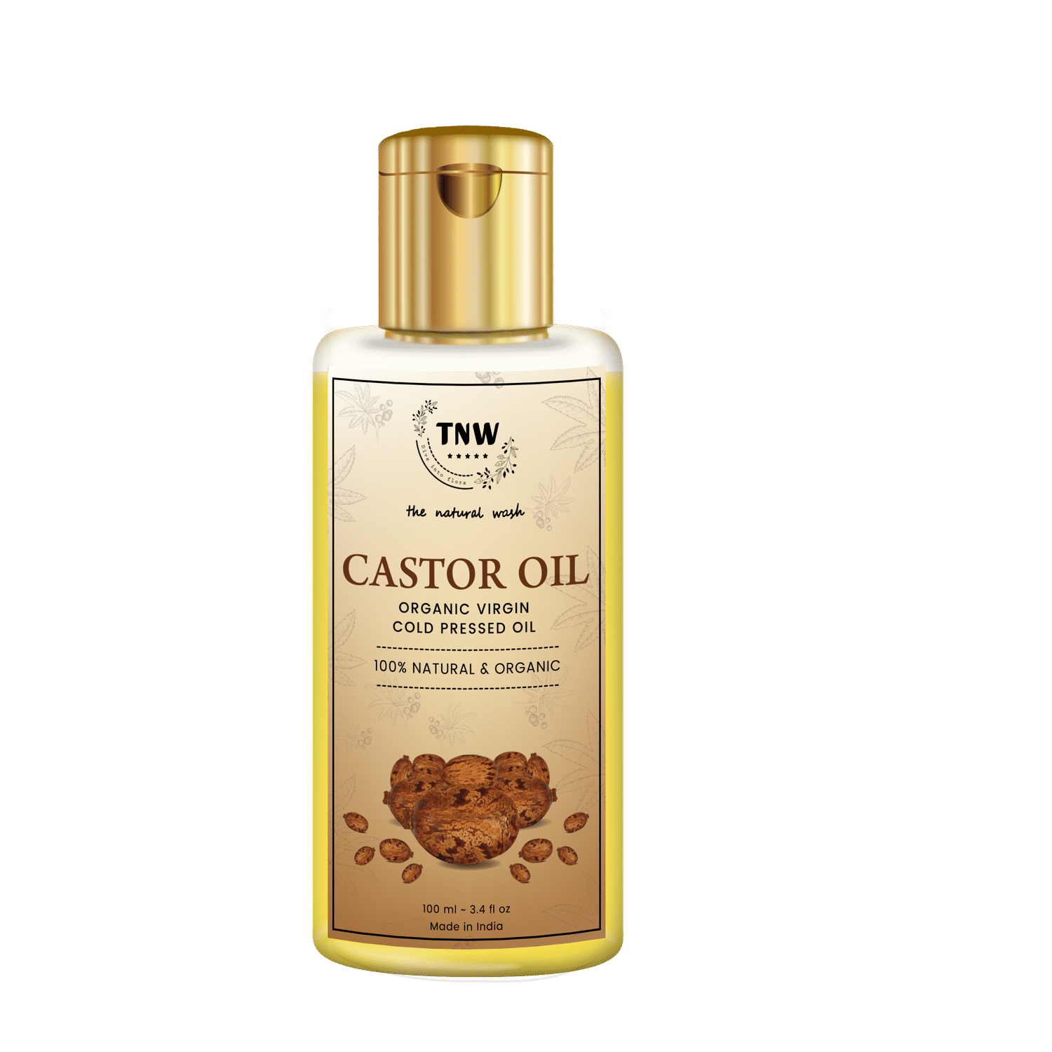 Rey Naturals ColdPressed 100 Pure Castor Oil  Coconut Oil Combo