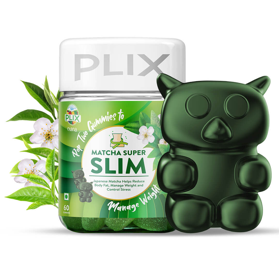 PLIX PlantBased Super Slim Gummies, Matcha, 60 Servings