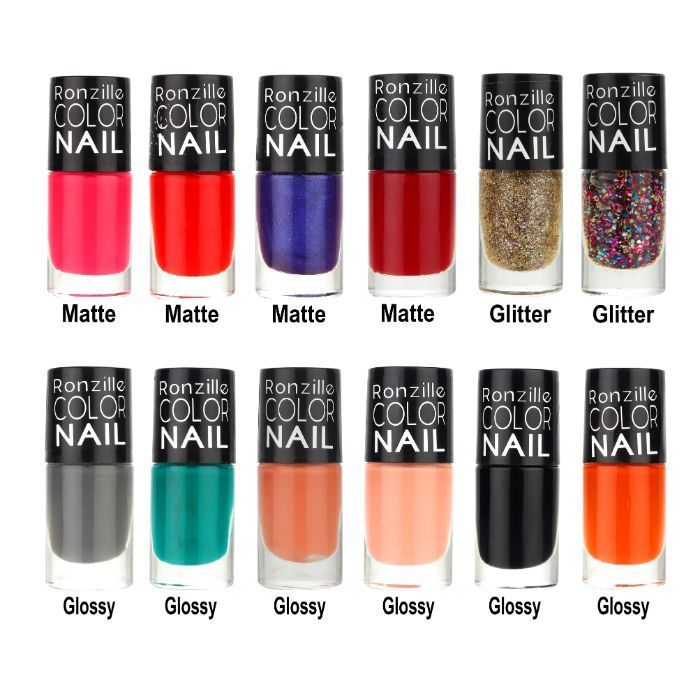 Buy Ronzille Color Nail Premium Long Lasting Nail Paint Quick Dry 6 ml Each  Pack of 12 (Combo C ) Online | Purplle