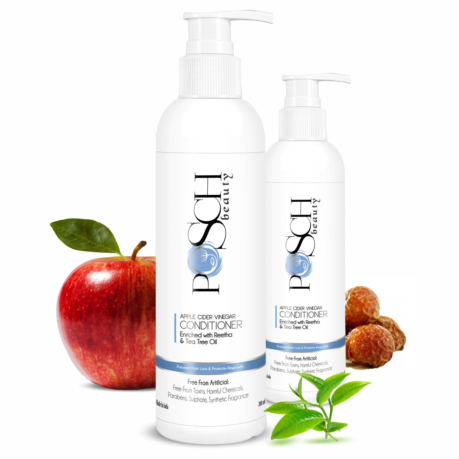 Posch Apple Cider Vineger Conditioner with Reetha & Tea Tree Oil ( 200 ml )  Combo