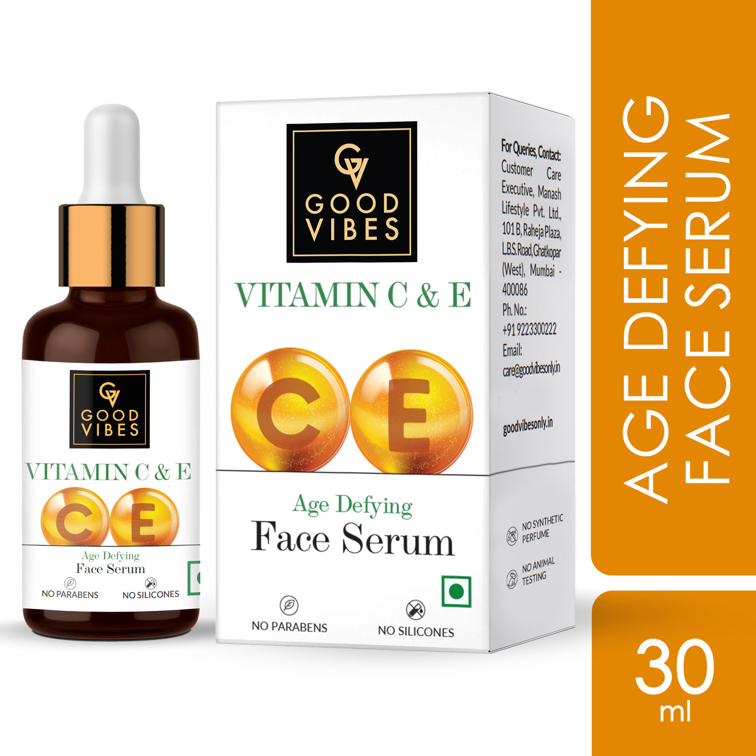 Good Vibes Vitamin C & E Age Defying Face Serum (30 ml)