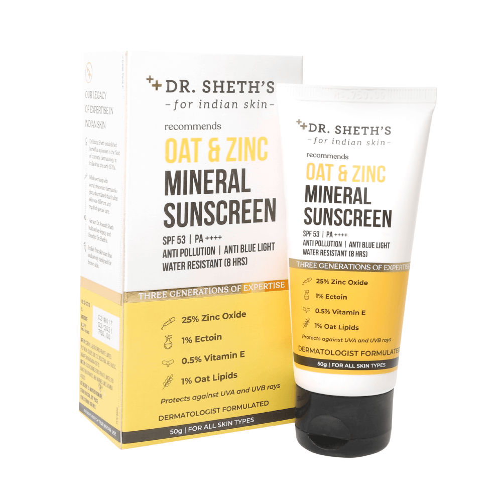 Dr Sheth's Oat and Zinc Mineral Sunscreen