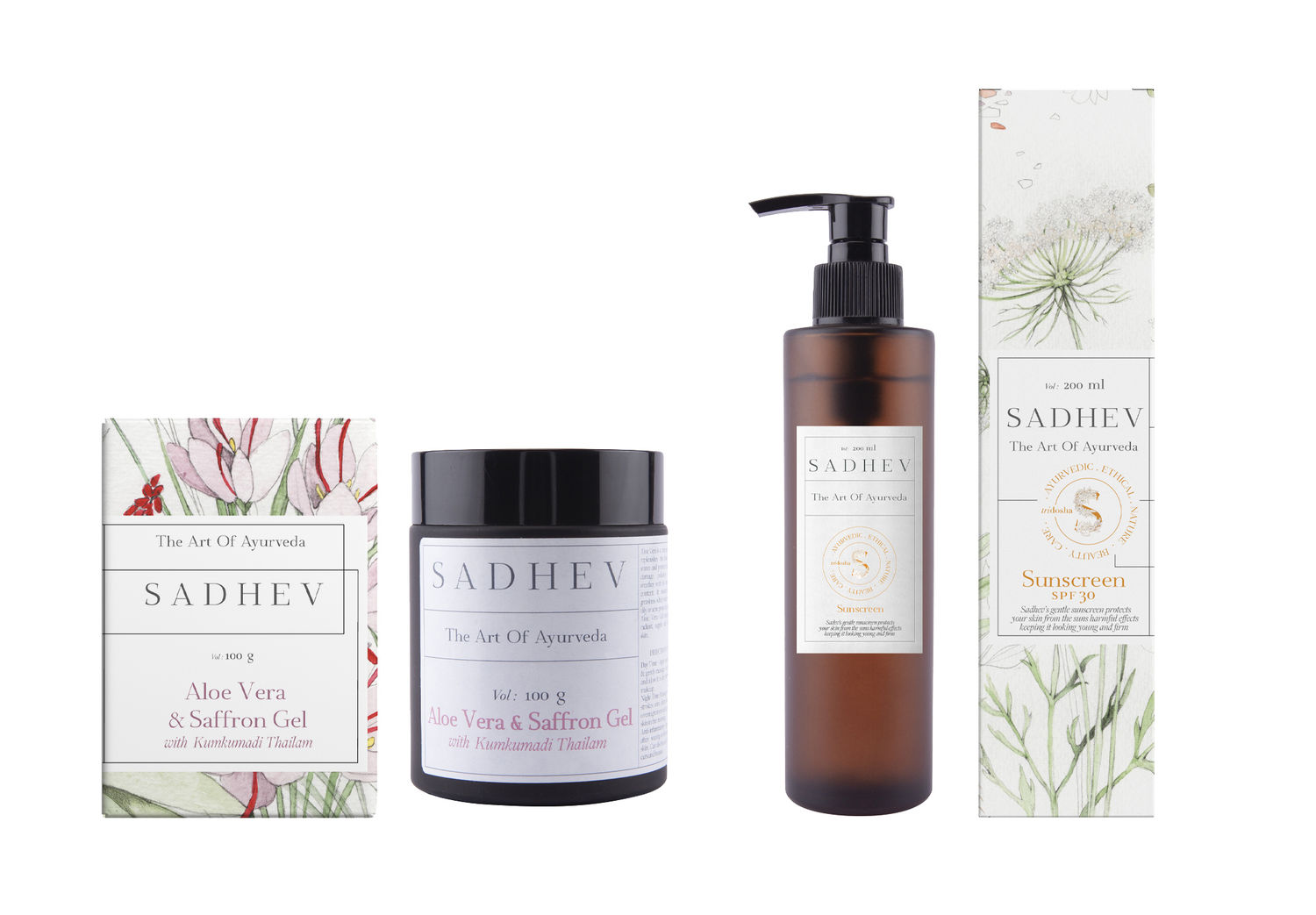 Timeless Sunscreen Sadhev Timeless Beauty Regimen with Aloe Vera Gel & Sunscreen SPF 30