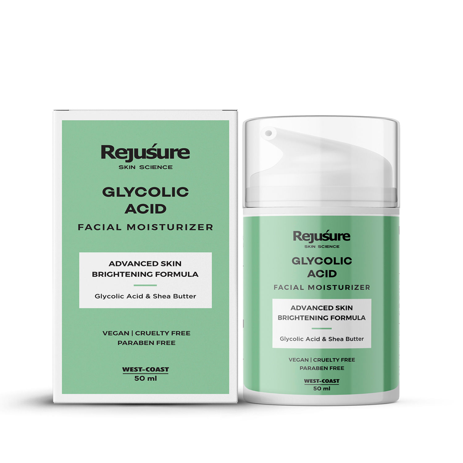 Rejusure Glycolic Acid Moisturiser Reduces Pigmentation, Dark Spots