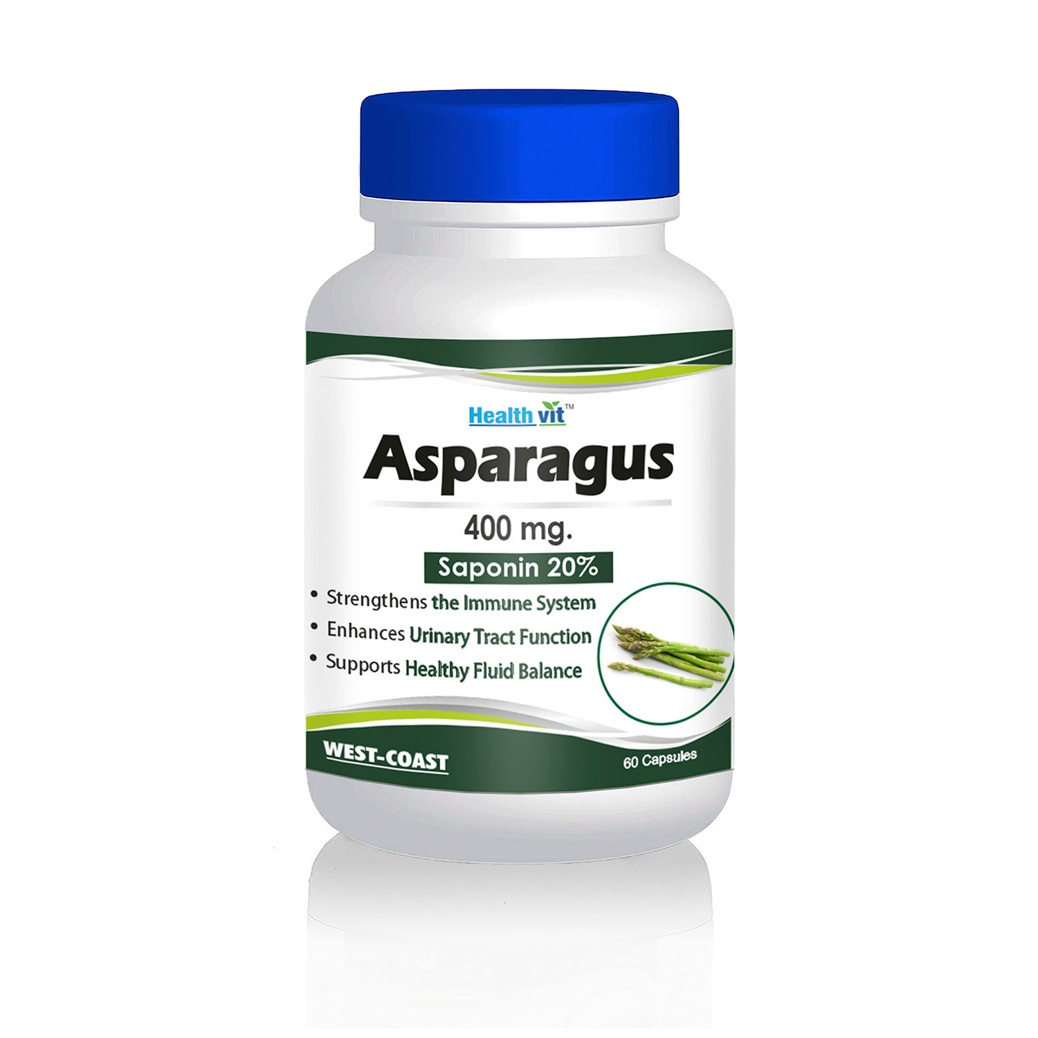 Healthvit Asparagus 400mg (Saponin 20) 60 Capsules