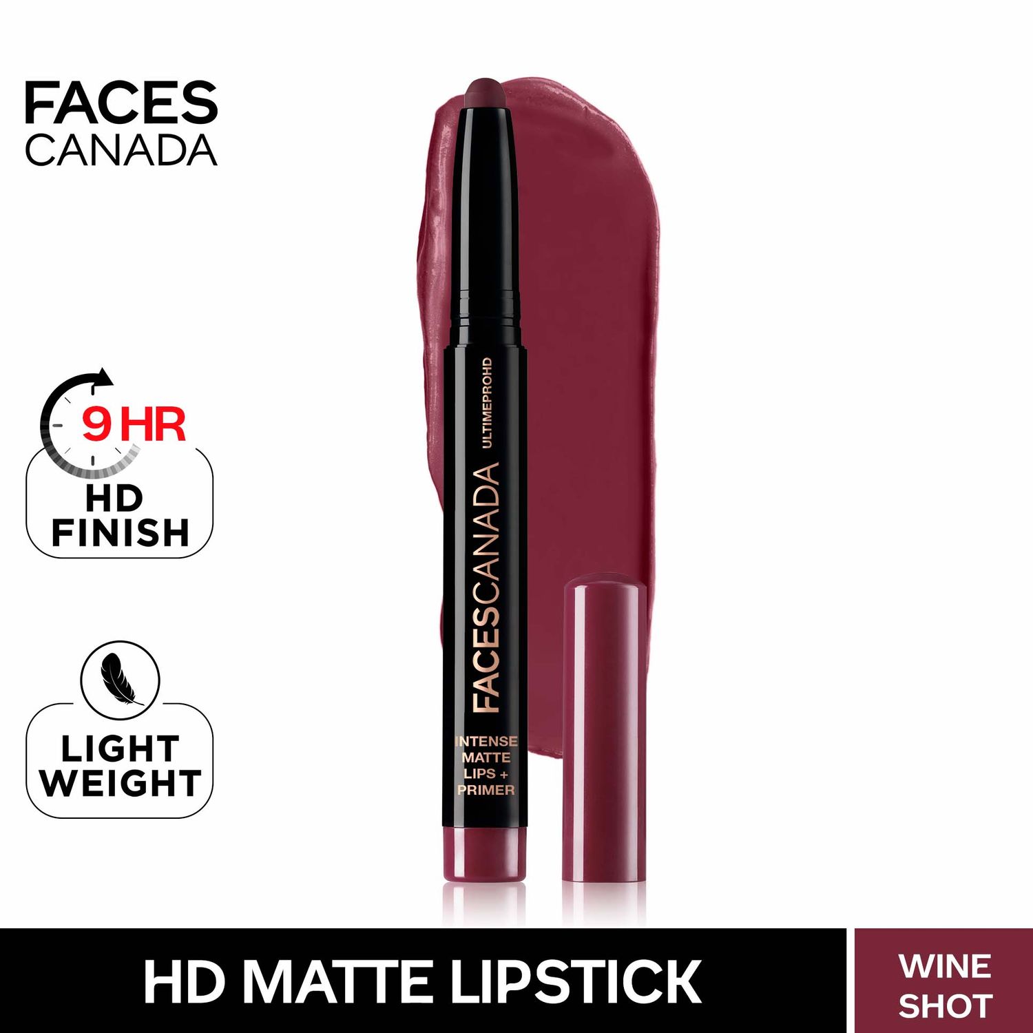 Faces Canada Ultime Pro HD Intense Matte Lips + Primer - Wine Shot (1.4 g)