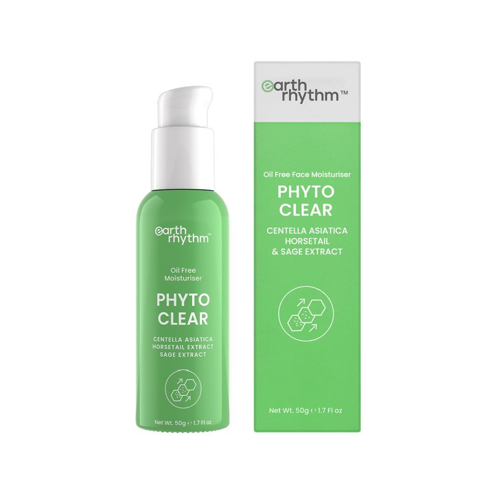 Buy Earth Rhythm Phyto Clear Oil Free Moisturiser | Hydrates & Moisturize skin, Fades Away Dark Spots, Heals Acne & Rashes | for Oily, Acne Prone Skin | Men & Women - 50 G - Purplle