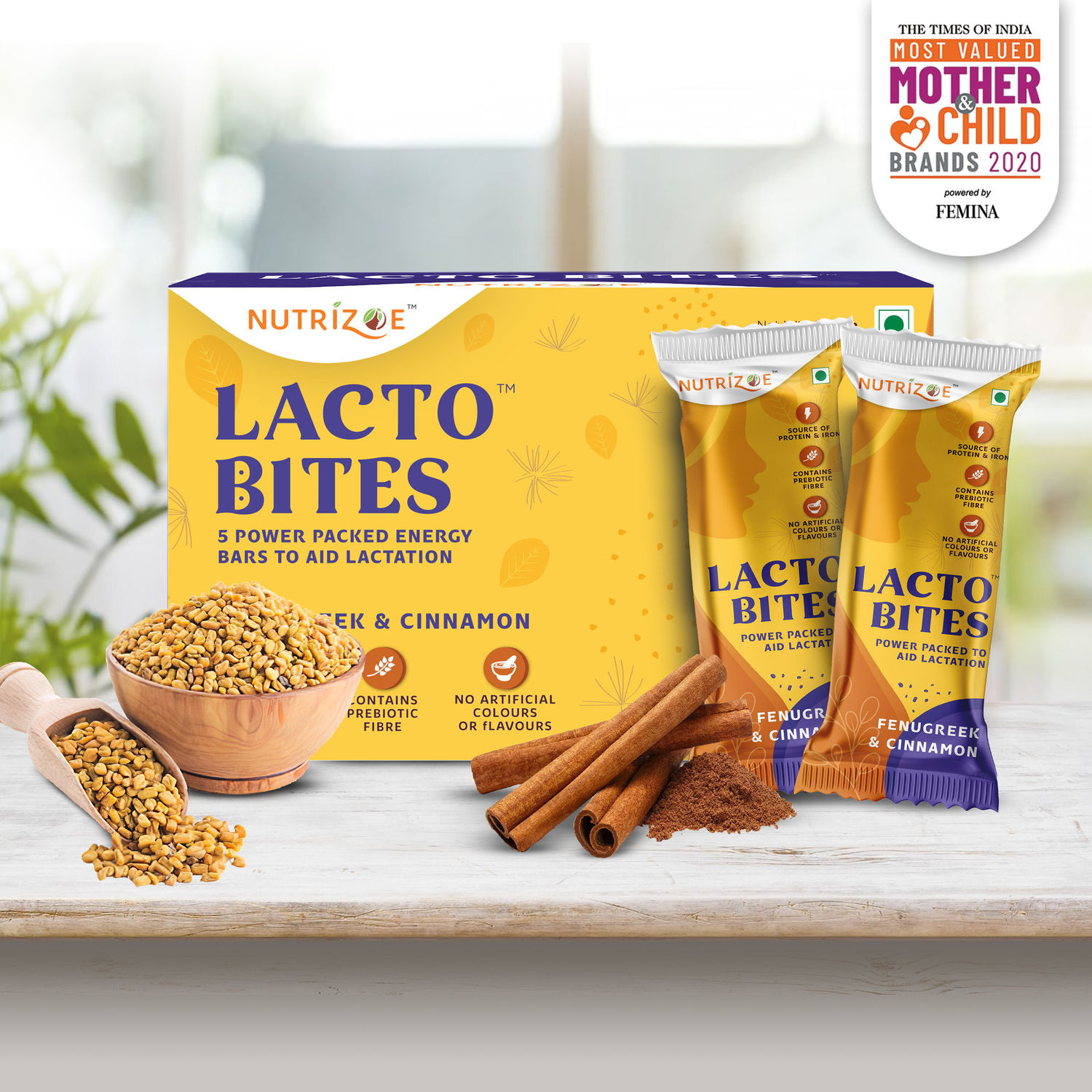 Nutrizoe Lactobites Fenugreek and Cinnamon Bars for Increased Milk