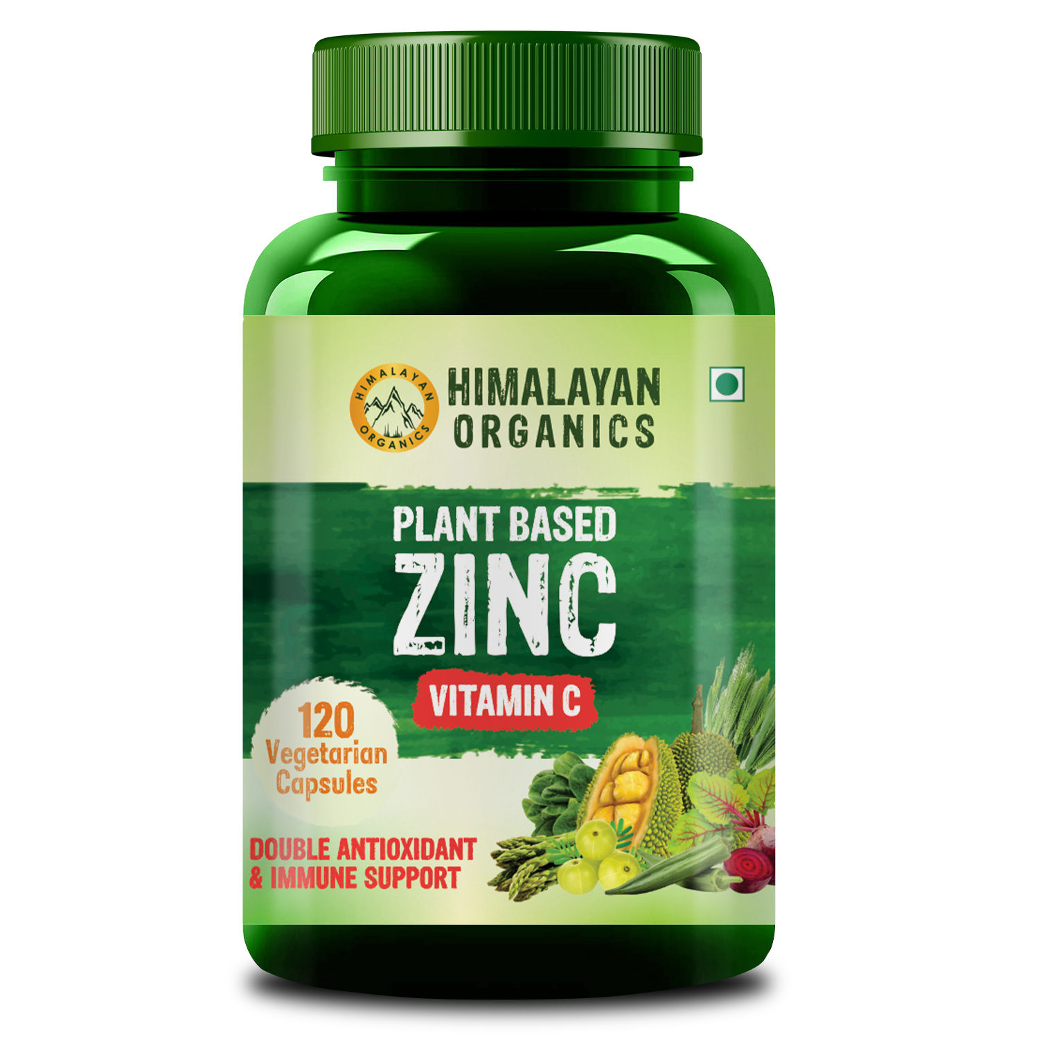 Himalayan Organics Plant Based Zinc with Vitamin C Builds Immunity