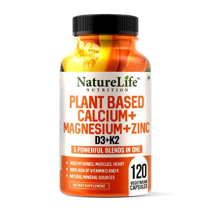 NatureLife Nutrition Plant Based Calcium Magnesium Zinc D3 & k2