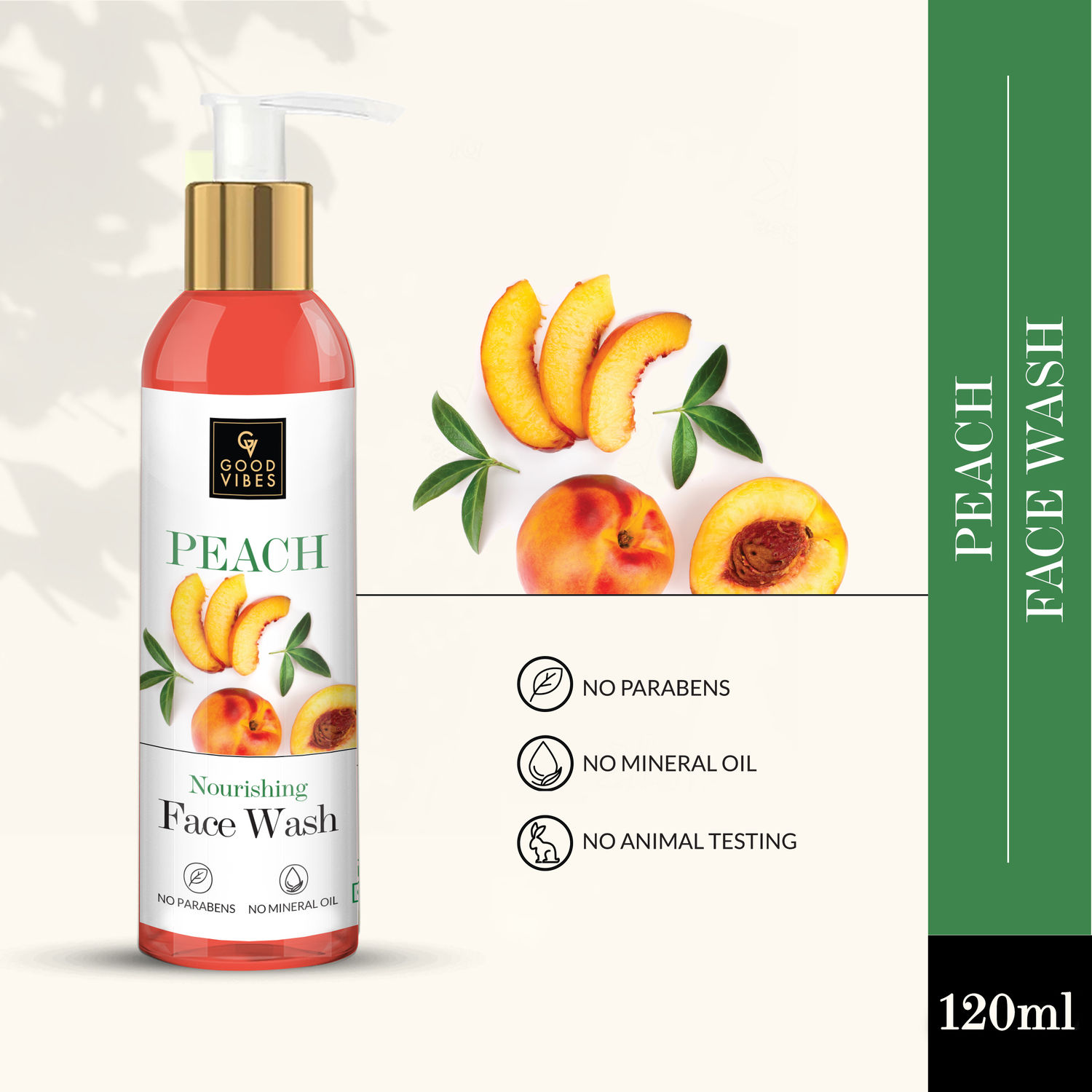 Buy Good Vibes Nourishing Face Wash Peach (120 ml) Online Purplle