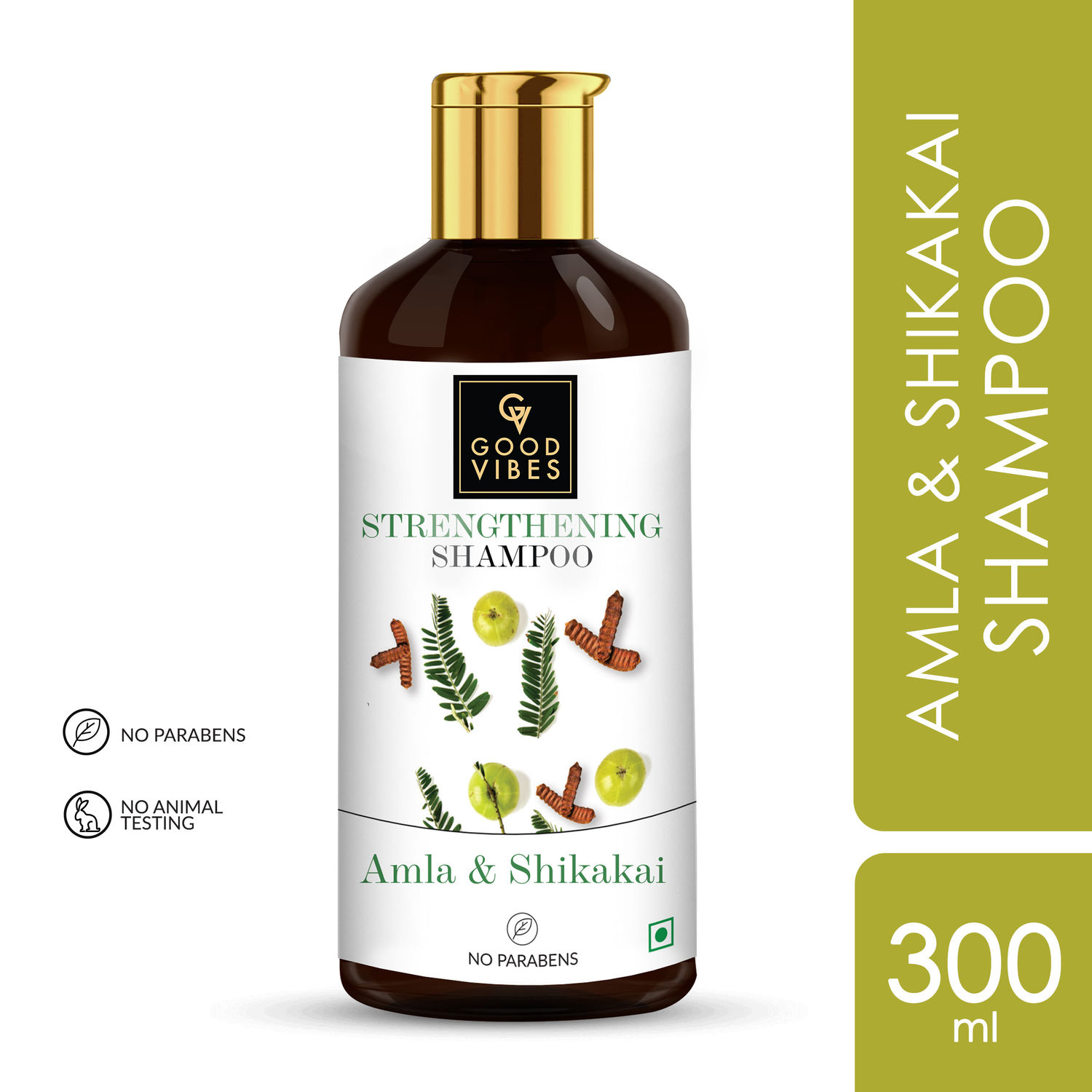 Good Vibes Amla Shikakai Strengthening Shampoo  (300ml)