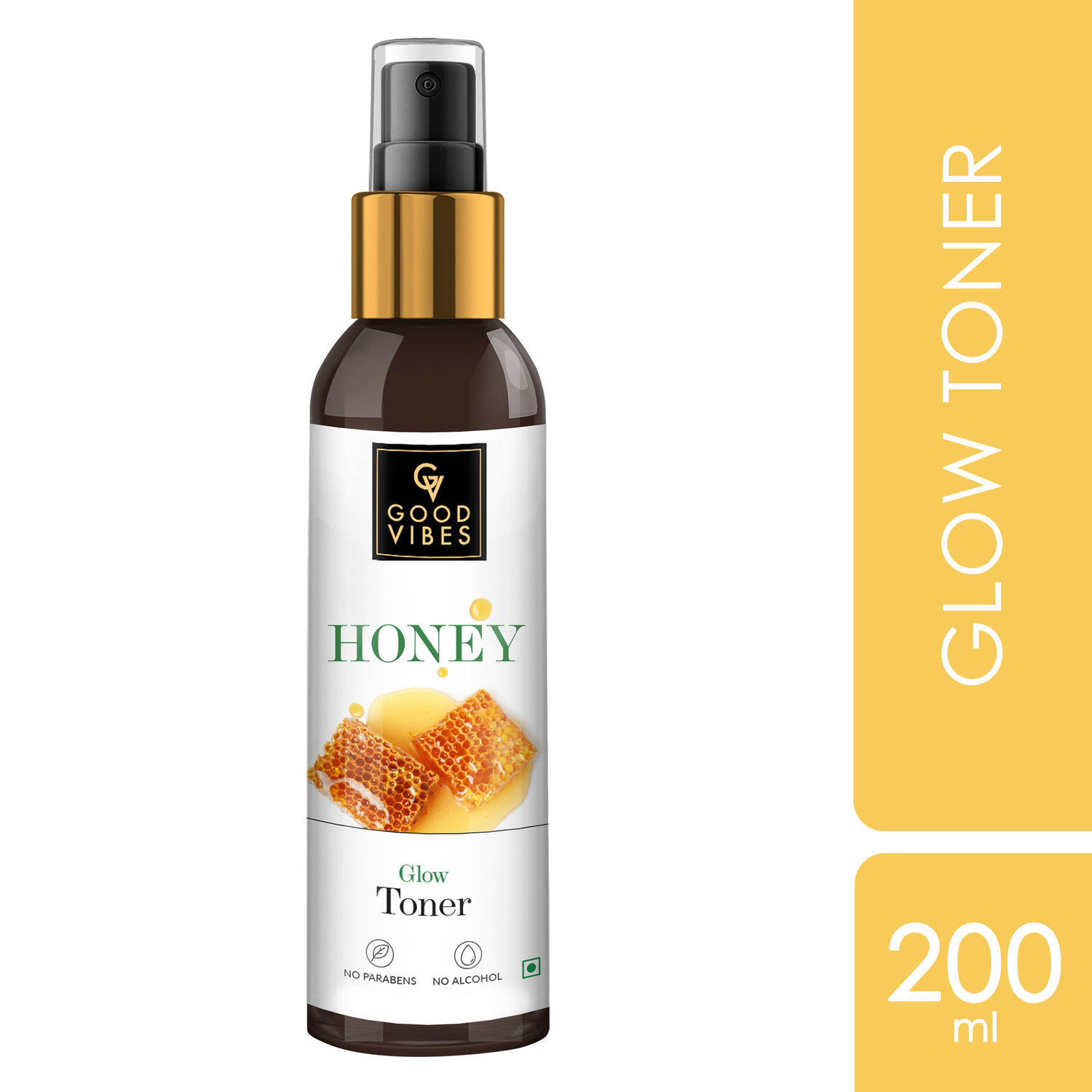 Good Vibes Honey Glow Toner | Hydrating, Moisturizing | No Parabens, No Alcohol, No Sulphates, No Mineral Oil, No Animal Testing (200 ml)