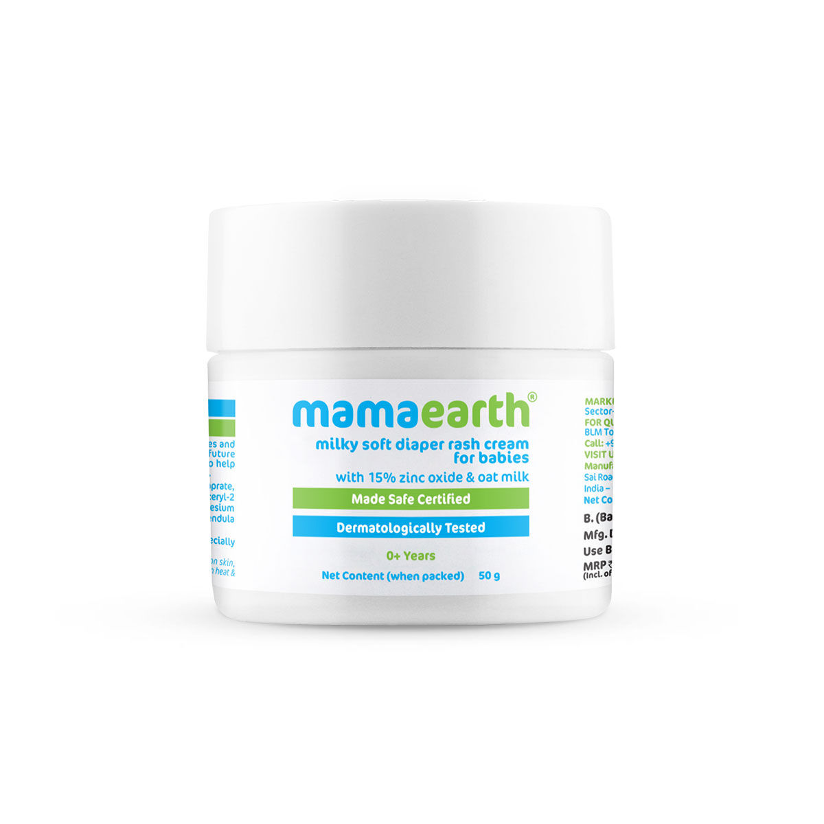 Mamaearth Milky Soft Diaper Rash Cream for Babies (50 g)